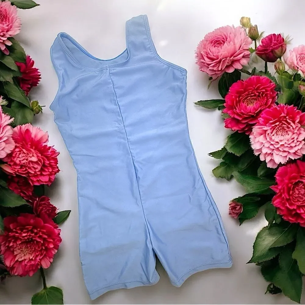 Girl’s Shaper l Light Blue Short Romper Shaper l Small 6/7 l EUC